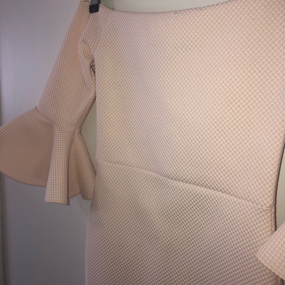 MISSGUIDED Nude Frill Sleeve Dress - Picture 4 of 6